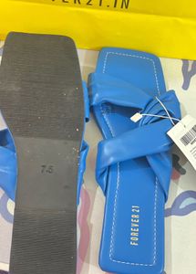 Forever 21 Navy Blue Knot Flats