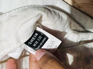 SHEIN Stylish White Jeans