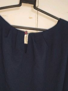 Dark Blue Flowy Top