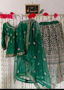Cancan Heavy Bridal Lehanga For Wedding
