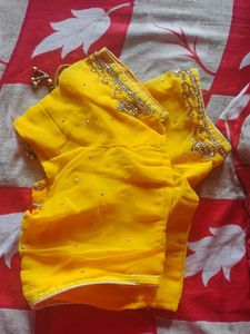 Yellow Worked Saree