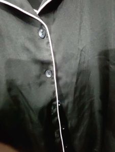 Satin Black Pajama Set it not cheap material