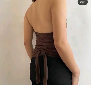 Brown Halter Top