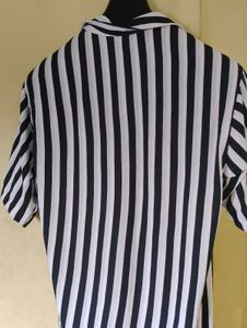 Shirt For Men (Down shoulder) Black And White