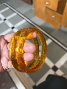 Stylish Amber Bangle Set