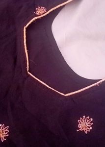 Embroidered Black Kurti