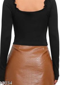 stripped long sleeve sweetheart neck top