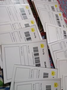 16 Coloured Sticky Shipping Labels And 1 Bags
