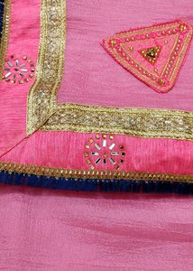 💓😍New Beautiful Pink Saree💓😍