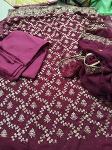 Gorgette Suit Party Wear Sale