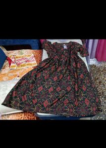 Ikkat Print Dress/Kurta