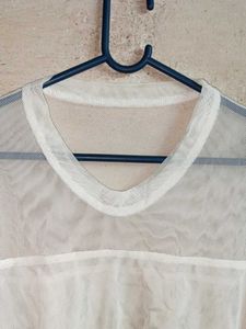 Trendy See-through Fashion Mesh Top