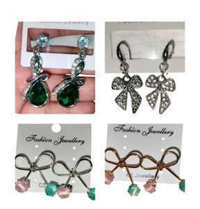 New Stylish Earrings /Studs 4 Piece Combo