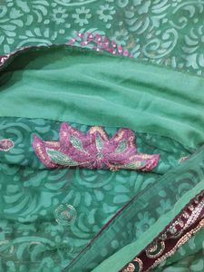Elegant Green Saree