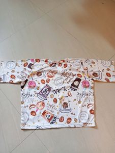 Coffee Design Crop Top