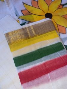 Cotton HANDPRINTED Saree New