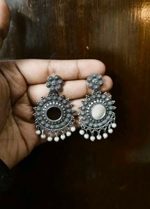 Oxidized Silver Earrings
