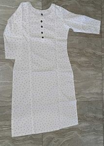 White Polka Dot Kurti