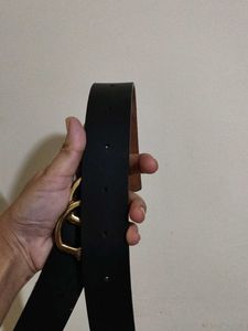 Gucci Black Leatherette Belt