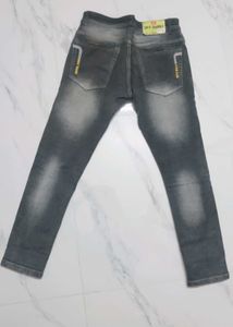 Stylish Distressed Gray Jeans