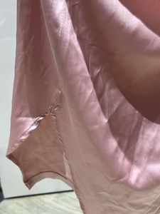 Pink Satin Mini Skirt