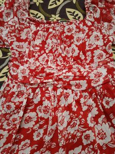 Antheaa Floral Cinched Waist Dress 🍒