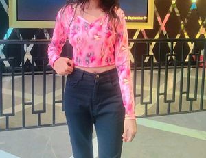 Printed Pink Top For Womens