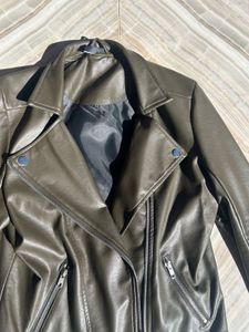 Asymmetrical Olive Colour Jacket