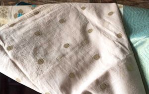 White Blue Bordr Woven Dezin Handloom Cotton Taant