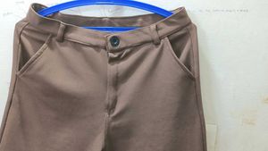 High Waist Stylish Brown Trousers