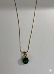 Green Stone Pendant Necklace