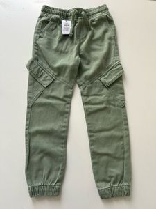 Kids Olive Cargo Pants