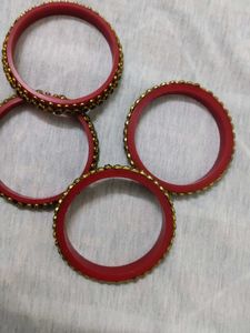 Red &amp; Gold Bangles
