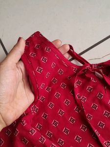 Red Off Shoulder Top
