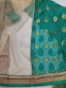 ETHNIC GREEN SAREE