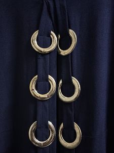 Navy Sleeveless Dress with Fringe