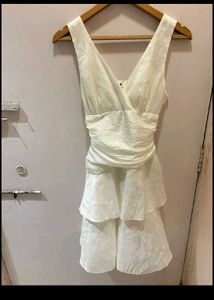 Ivory Tiered Mini Dress