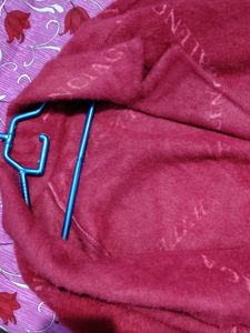 Burgundy Balenciaga Coat