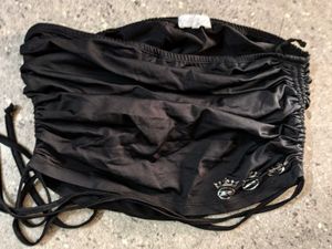 Black Ruched Tube Top