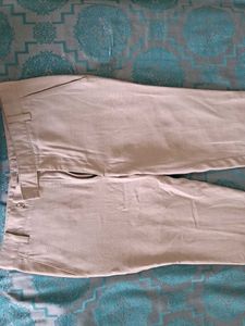 Beige Casual Pants