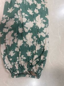 Floral Print Green Top