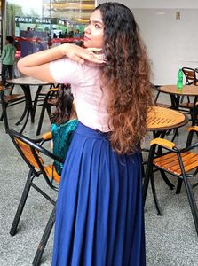 NAVY BLUE PALAZZOSkirt And DRAND New Top 🆓free🥳✨