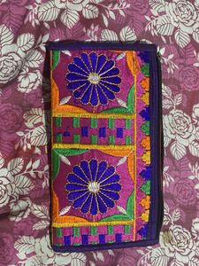 Embroidered Clutch