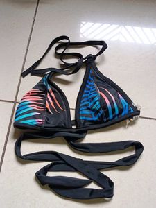Tropical Print Bikini Top