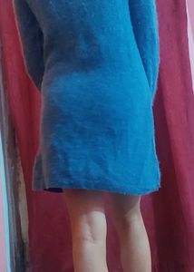 Blue Woolen Dress
