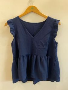 Midnight Ruffle Peplum Top