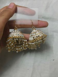 Black And White Jhumkas