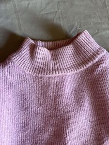 Women Pink Tuttle Neck Sweater