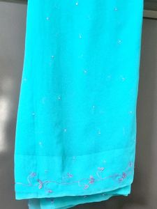 Embroidered Chiffon Saree