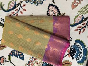 Elegant Green &amp; Pink Saree